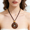 Long Chain Geometric Pendant Wooden Necklaces Pendants Sweater Necklaces Handmade Jewelry Gifts For Women - Image 21