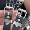 Cool Punk Bracelets Men Women Retro Bracelet Adjustable Wrist Belt Buckle Styles Cuff Bangle Bracelet for Party Club Daily Wear - Image 6