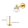 Titanium 16G Triple CZ Cartilage Helix Earring Trinity CZ Tragus Stud Conch Earlobe Lip Piercing Jewelry - Image 29