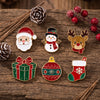 6 Piece Set Christmas Enamel Brooch Pins Set Cute Santa Claus Snowman Reindeer Xmas Badge for Women Unisex Wear Jewelry Gift - Image 3