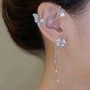 Butterfly Ear Cuff Clip with Crystals No Piercing - Image 10