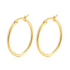 30-80mm Big Simple Classic Hoop Earrings For Women Girls Circle Stainless Steel Earrings Gold Silver Color Round Earings Gift - Image 11