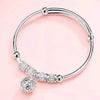 Silver Bangle Woman Dreamcatcher Tassel Feather Round Bead Adjustable Charm Bracelet Wedding Jewelry Gifts - Image 9