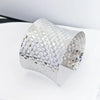 Geometric Metal Wide Cuff Open Bangle Jewelry Accessories Personalized Design Metal Glossy Bracelets for Women - Image 10