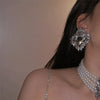 2 Pcs Rhinestones Square Leaf Multi-layer Necklaces Europe American Exaggerated Chokers Necklaces Collarbone Jewelry Sets K - Image 4