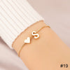 Simple Love Letter Bracelet Retro Adjustable Alloy Letter Bracelet Women Hand Jewelry Accessory - Image 14
