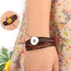 Punk Weave Magnet Buckle 117 Leather Bangle Fit 18mm Snap Button Bracelet Charm Jewelry For Women Men Gift - Image 6