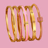 Buling Pink Crystal Zirconia Stainless Steel Bracelet for Women Versatile Stackable Jewelry Bangle Gift - Image 3