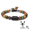 12 Constellation Zodiac Sign Stone Bracelet Turquois Tiger Eye Mineral Bracelet Adjustable Woven Bangle Leo Jewelry Gift - Image 17
