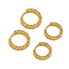 6pcs Stainless Steel Round Embossing Ear Rings Pvd Gold Plated Korean Earrings Hoops Earring for Women Female Girls Metal - Image 2