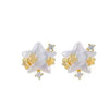 Design Inspired Pearl Pentagram Star Micro Inlaid Zircon Stud Earrings Sweet and Elegant Jewelry Accessories for Women in - Image 6