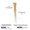 Tassel Ear Clip Gold Color Plated Stainless Steel Smooth Small Steel Bead Tassel Earrings Women's Jewe - Image 8