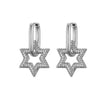 Star Gold Color Geometric Hoop Earrings For Women Zircon Female Drop Earrings Engagement Elegant Jewelry - Image 14