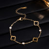 Classic Hollowed-out Four-leaf Flower Zircon Inlaid Stainless Steel Bracelet Party Clover Jewelry Gift For Women - Image 2