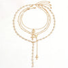 Layered Rosary Cross Necklace with Mary Pendant and Beaded Y Chain - Image 6