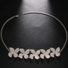 Large Butterfly Choker Rhinestone Necklace for Women Statement Four Leaf Grass Choker Crystal Jewelry Accessories Gifts