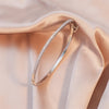 Zirconia Round Bangles For Women Girls Silver Color Metal Crystal Wristlet Jewelry Wedding Festival Gifts - Image 4