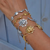Sun Pendant Bracelet Gold Color Plated Stainless Steel Star Moon Stackable Bracelet Women's Accessories - Image 2