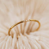 Stainless Steel Plated Paved Tiny Zircon Stackable Ring Golden Color Thin Ring Jewelry - Image 1