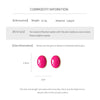 Pink Blue Oil-dropping Round Oval Stud Earrings Unique Design Bean Beads Ear Studs Earrings Temperament Ear Accessories - Image 6