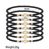 7Pcs Colorful Rice Beads Bracelet Set For Women Heart Charm Elastic Beaded Chain Bangle Female Jewelry Gift - Image 4