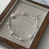 Silver Bracelet Geometric Cube Circle Punk Asymmetric Beaded For Woman Girl Jewelry Gift - Image 24