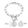 Women Bracelet Stainless Steel Silver/gold Color T bar Flat Line Oval Chain Female Bracelet Jewelry - Image 12