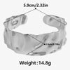 Geometric Chunky Stainless Steel Bracelets Bangles For Women Men Accessories Silver Color Wrist Jewelry No Fade Bangle - Image 7