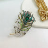 Easya Rhinestone Feather Shape Woman Clothes Brooch Classic Wedding Party Dress Crystal Accessories - Image 3