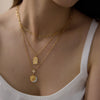 Gold Pvd Plated Stainless Steel Necklace For Women Star Sun Moon Zircon Pendant Necklace Jewelry - Image 2