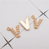 10-26PCS Alphabet Charms With Plastic Pearl Alloy Gold Color English Letter Pendant Necklace Bracelet Jewelry Accessory - Image 9