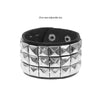 Black Leather Goth Square Washer Rivet Bracelet Cuff Wristband Gothic Punk Bracelets For Armbands Men Women - Image 12