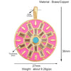 Enamel Sun Moon Rainbow Compass Charm Pendant, Gold Plated Jewelry Accessories for Bracelets Necklaces Making - Image 4