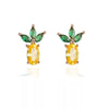 Fruit Charm Huggie Earrings with Colorful Stone Accents - Image 16