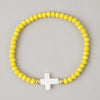 Beaded Bracelet with Cross Charm and Multiple Color Styles - Image 9