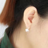 Silver Jewelry Classic Four Floral Fortune Earrings - Image 3
