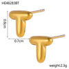 26 Initial Letter Stainless Steel Metal Creative Stud Earring For Women Anti Allergic Ears Jewelry Classic Letter Earring - Image 21