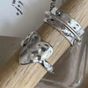 Silver Open Finger Ring Punk Heart Irregular Geometric Stackable For Women Girl Jewelry Gift - Image 2