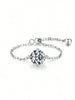 Silver Round Oval Water Drop Shape Zircon Chain Adjustable Ring For Women Anniversary Hight Quality Jewelry - Image 15