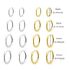 Four-Pair Stainless Steel Circle Hoop Earring Set in Gold-Tone or Silver-Tone - Image 3