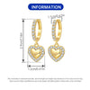 Silver Zircon Heart-shaped Earrings Gold Hoop Earrings for Women Piercing Jewelry Gift - Image 4