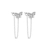 Zircon Tassel Chain Dangle Earrings for Women Gold Color Pierced Ear Stud Earrings Jewelry Accessories - Image 10