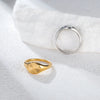 Stainless Steel Signet Chunky Dome Ring Gold Color Rays Texture Finger Ring Women Minimalist Simple Jewelry - Image 5