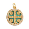 Shell Gold Inlaid Zirconia Charm Geometry Pendant,Holy Religious Jesus Virgin Mary Jewelry Necklace Accessories Supplies - Image 23
