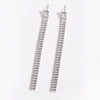 Cubic Zircon Tennis Tassel Drop Dangle Earrings for Women Rhinestone Crystal Long Drop Earrings Wedding Party Jewelry - Image 7