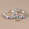 2pcs Stainless Steel Minimal Hoops Earrings for Women Round Circle Punk Helix Tragus Rainbow CZ Huggie Earring Piercing Jewelry - Image 7