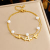 316L Stainless Steel Sea Shell Starfish Pearl Ocean Series Anklets For Women Foot Chains Anti-Rust Jewelry Gift - Image 9