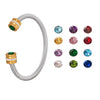 12 Month Birthstones Crystal Stainless Steel Gold Plated Jewelry Bracelets Bangles For Friend - Image 5