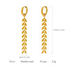 Simple Fishtail Shaped Long Earrings for Women, Stainless Steel Gold Plated Jewelry Gifts - Image 6