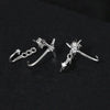 Silver Color Zircon Star Detachable Stud Earrings for Women Punk Jewelry Personality Silver Needle Accessories - Image 6